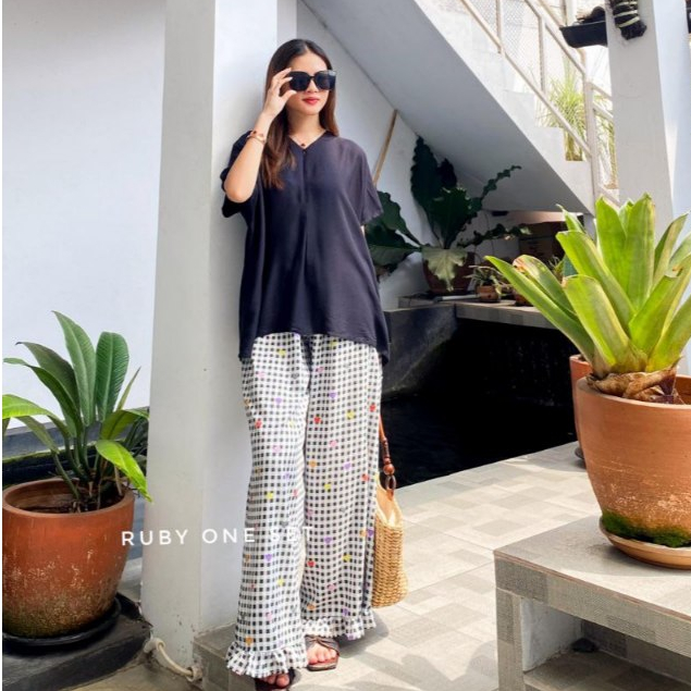 Ruby Oneset Setelan Baju Santai Nyaman Busui Friendly By Yayoe HIjab