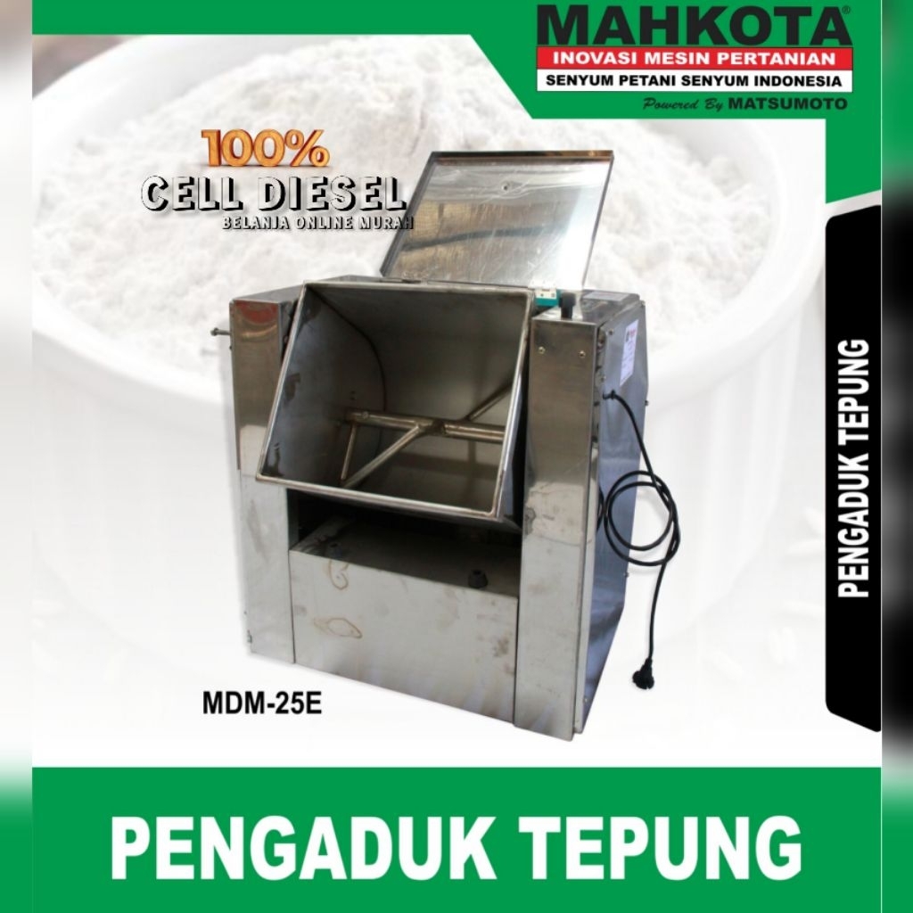 Mesin Pengaduk Tepung MAHKOTA MDM 25E Maker Adonan 25 KG
