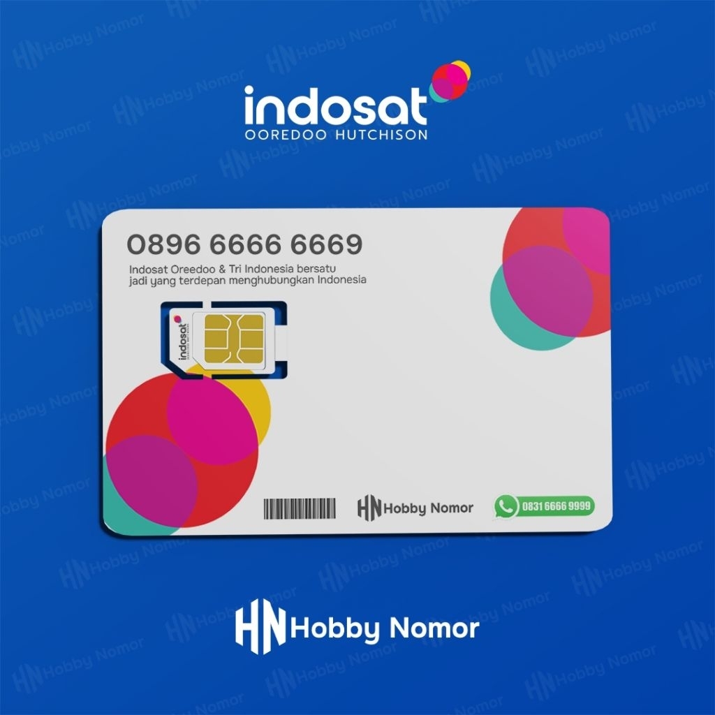 Nomor Cantik Indosat Hutchison Tri Prabayar 0896 6666 6669 / 666 / 6666
