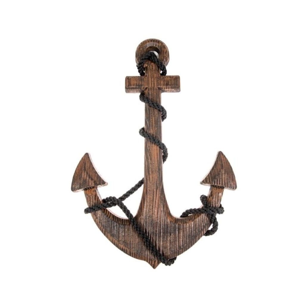 wooden anchor, jangkar kayu besar 100cm, dekorasi pantai jangkar kapal