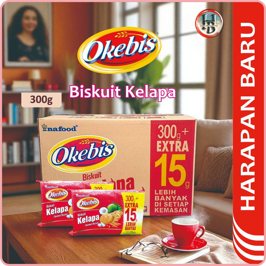 

Biskuit Kelapa OKEBIS 315g - Paket 1 dus - 28 pack