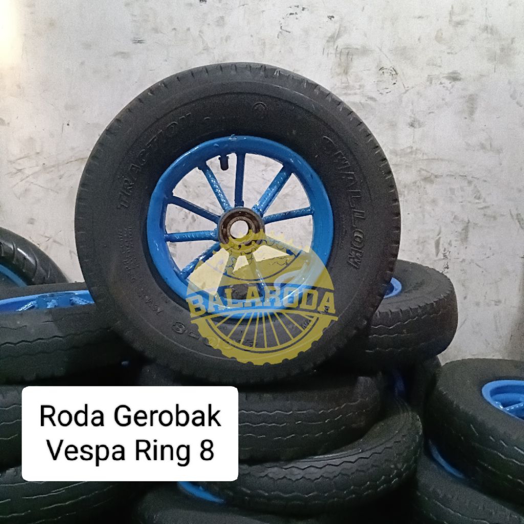 Roda Gerobak Ring 8 Vespa Tanpa As