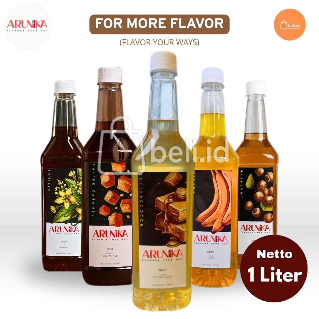 

Sirup Kopi Arunika Butterscoth | Banana | Huzelnut | Vanilla Botol 1 Liter