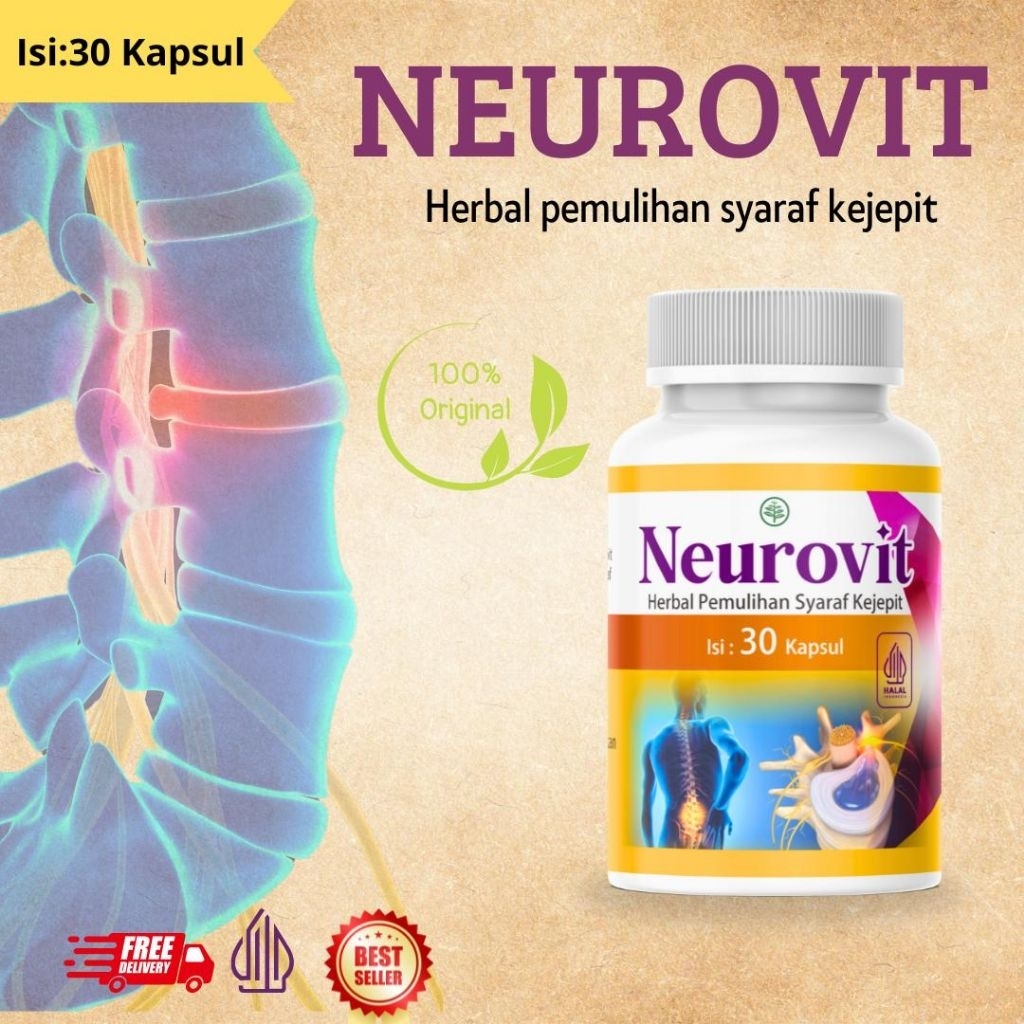 PROMO NEUROVIT - Herbal Alami Nyeri Sendi dan Tulang, saraf kejepit, asam urat, rematik, radang send