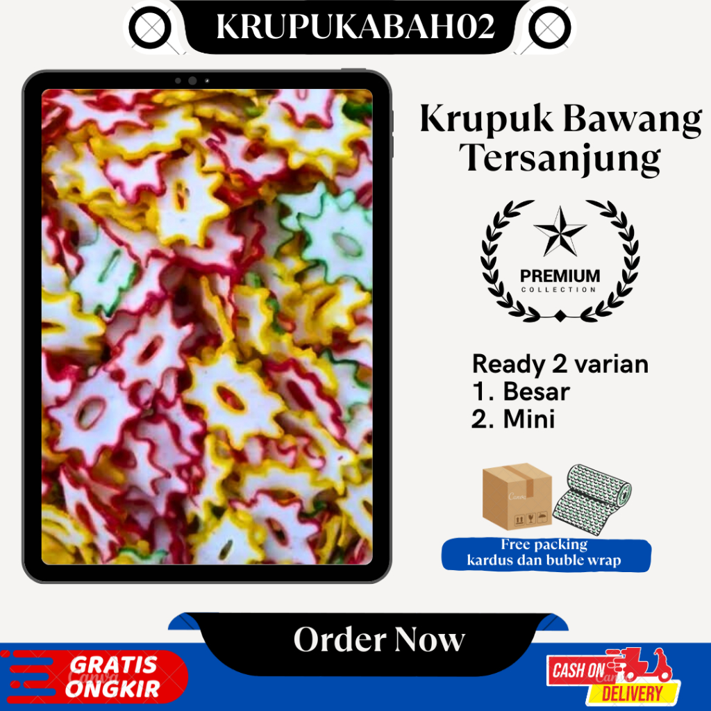 

Kerupuk Bawang Tersanjung Bintang 500 Gram