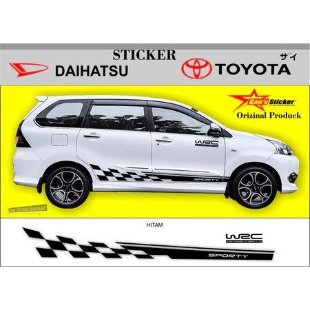 Variasi Cutting Sticker Sporty Untuk Semua Mobil Toyota Avanza Veloz Calya - Daihatsu Xenia Sigra