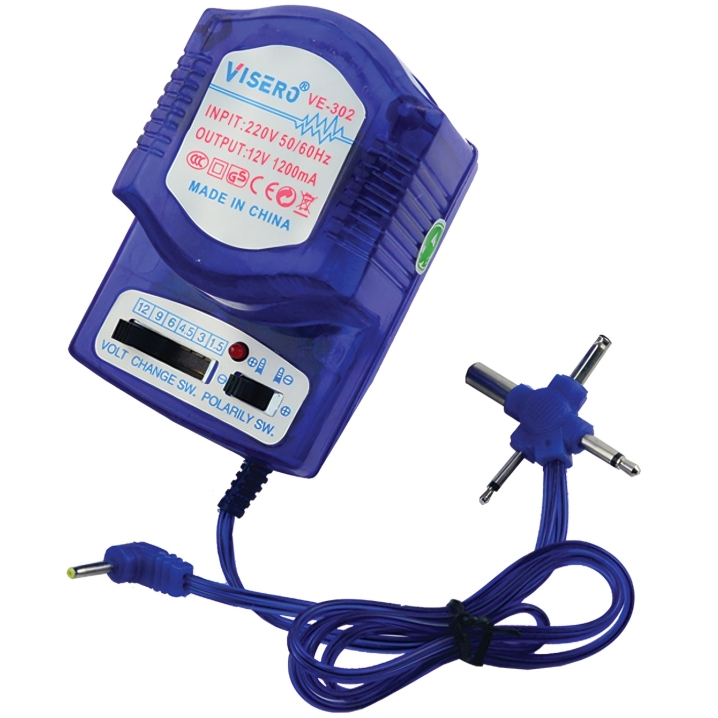 Adaptor Visero VE302 1 A 1,5–12 V Trafo Berat Universal  / Adaptor Multi Visero Adjustable 1.5–12 V