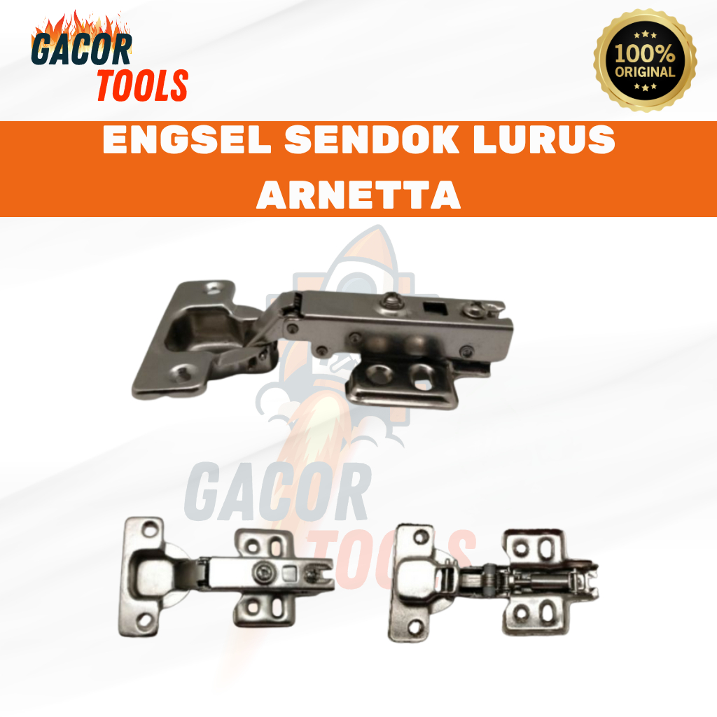 Engsel Sendok Stainless Steel / Engsel Pintu Lemari Manual / Engsel Lemari Kitchen Set Lurus ARNETTA