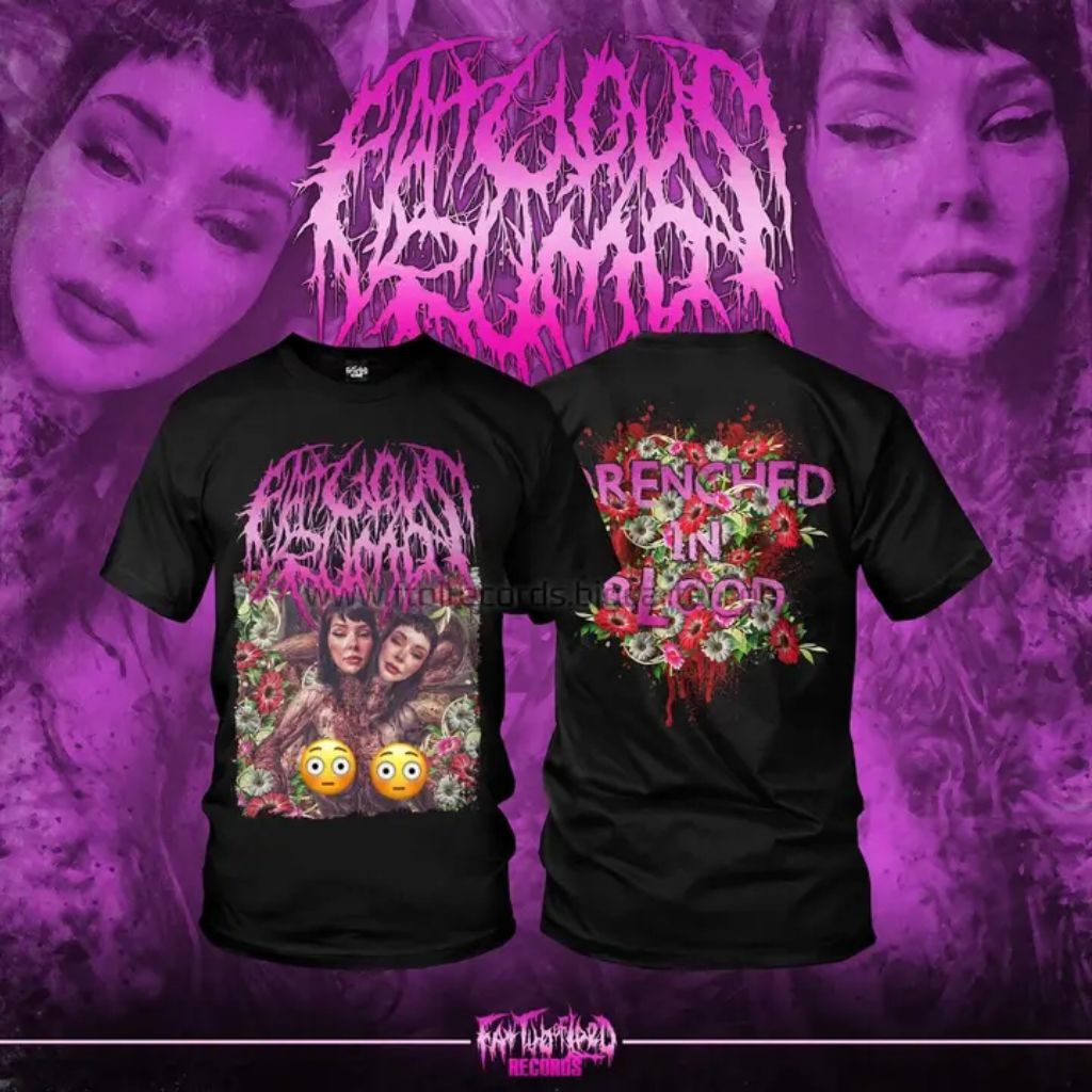 FATUOUS RUMP - Drenched in Blood - TSHIRT - Released by Brutal Mind x Fat Tub of Lard