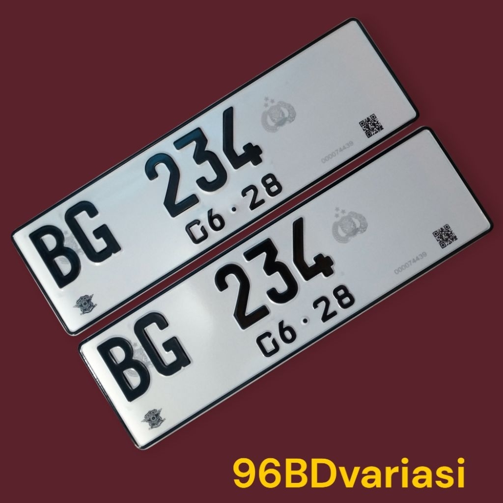 plat nomor mobil reflektif barcode scanner