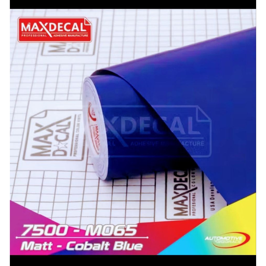 Skotlet stiker motor biru tua doff Maxdecal