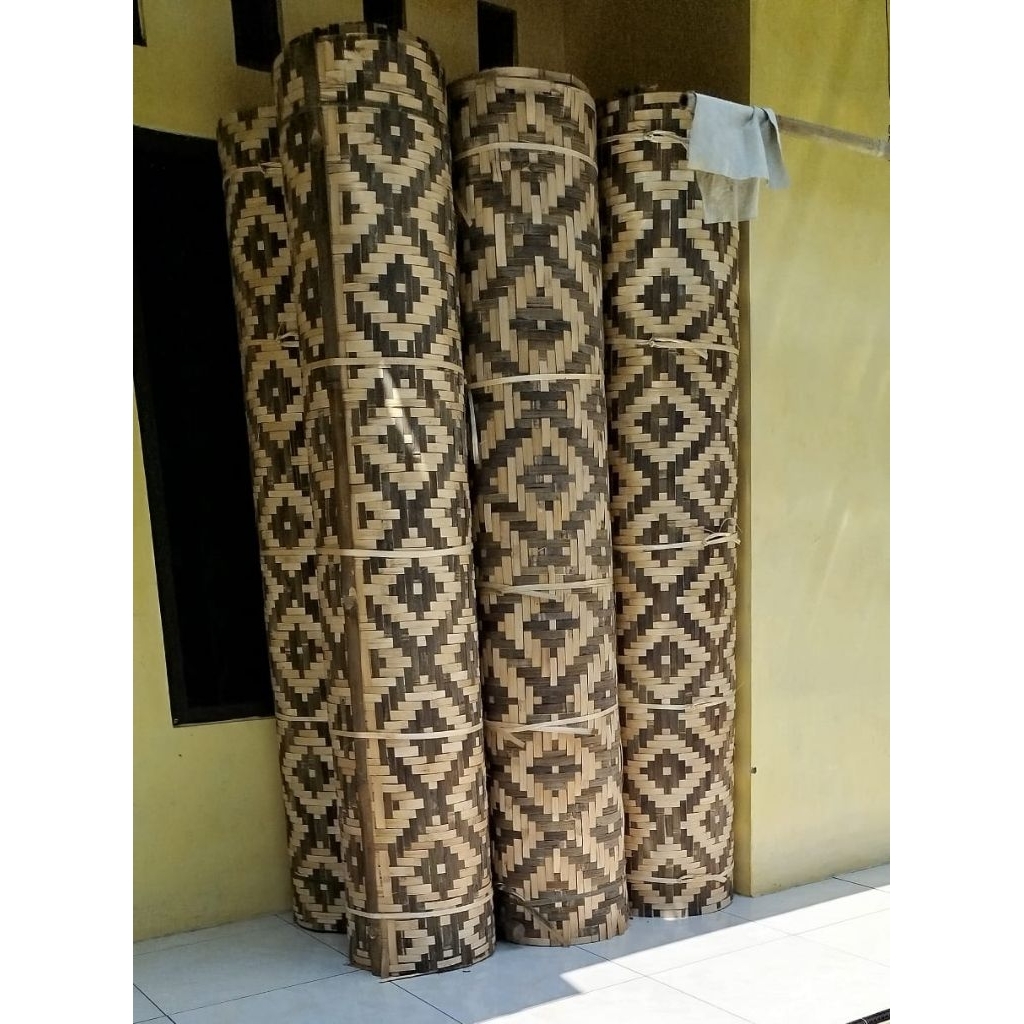 ANYAMAN BAMBU/BILIG/GRIBIG/KEPANG/PLAFON/KERANJANG/BAMBU HITAM UKURAN 2MX3M
