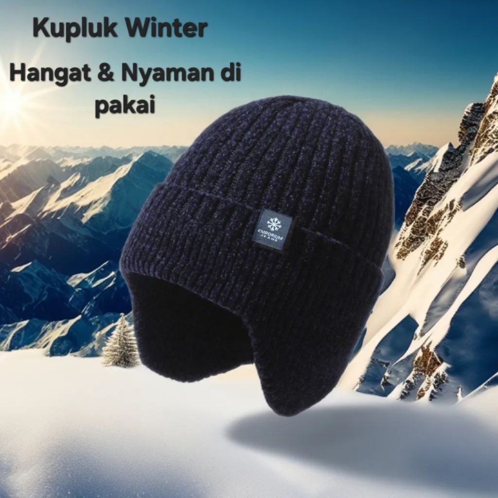 Topi Kupluk Musim Dingin Topi Winter / Topi Salju topi bulu 021