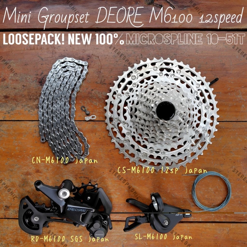 ORIGINAL Loosepack NEW 100% mini Groupset DEORE M6100 12speed mini Groupset DEORE 12sp Groupset M610