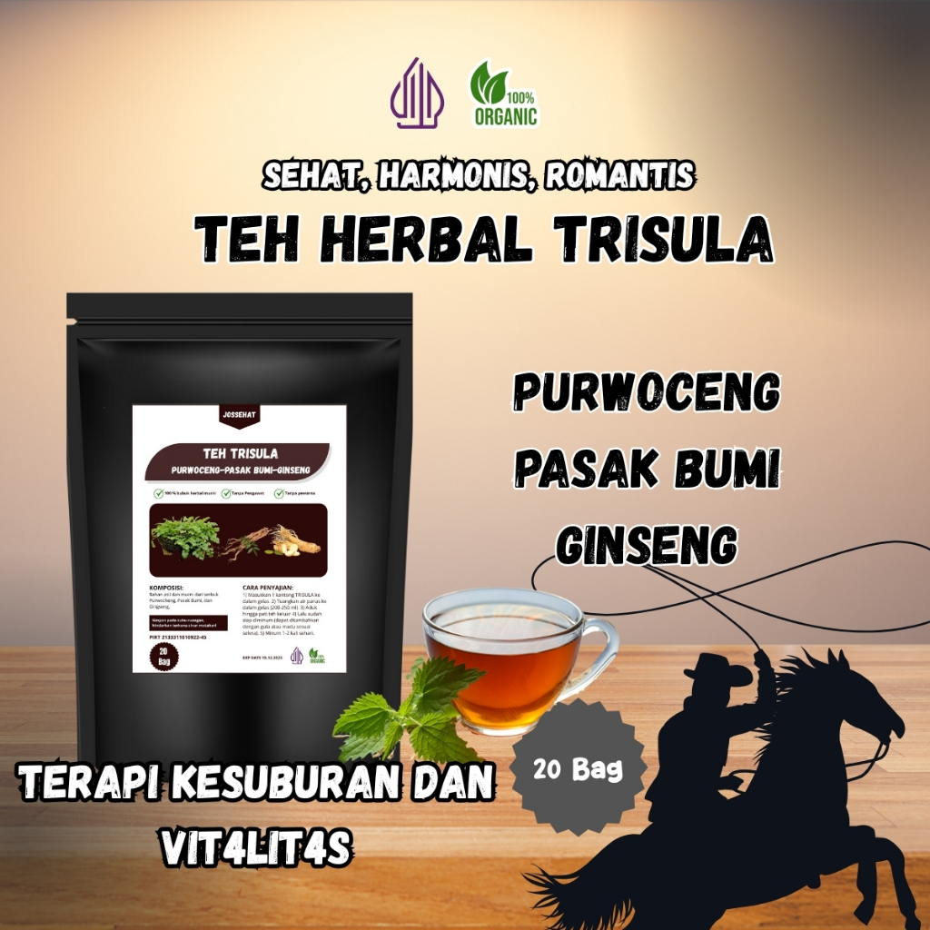 

Teh Herbal- Trisula Purwoceng Pasak Bumi Ginseng 100% alami untuk energi aktifitas setiap hari