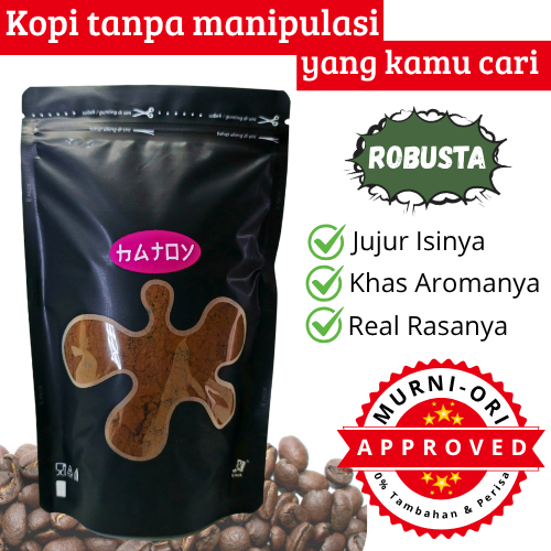 

Kopi Bubuk Robusta Murni Tanpa Campuran - Netto 150g