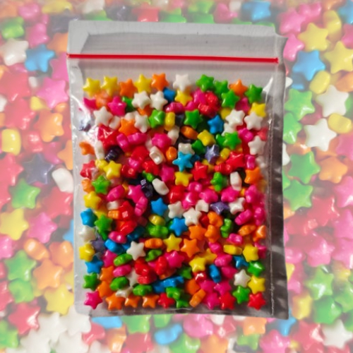 

Angel Sprinkle Bentuk Bintang / Star Warna-warni 25 gr, 50 gr, 100 gr, 250 gr