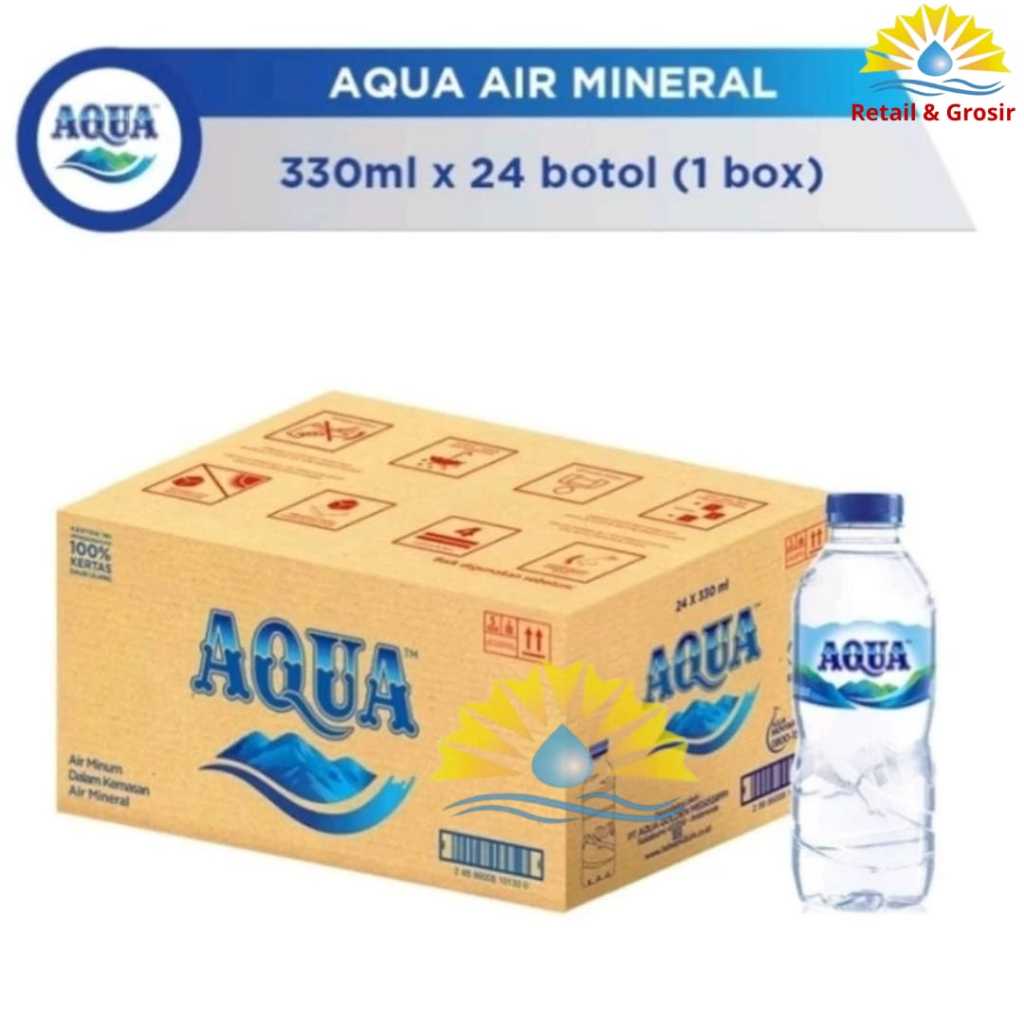 

AQUA Air Mineral 330 ml (24 Botol) / Air Mineral Botol Kecil