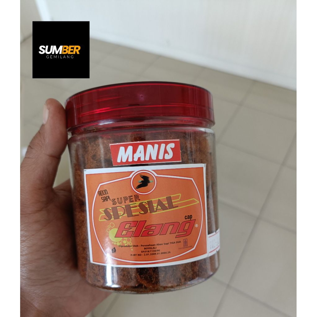 

abon sapi super cap elang toples 100 gram