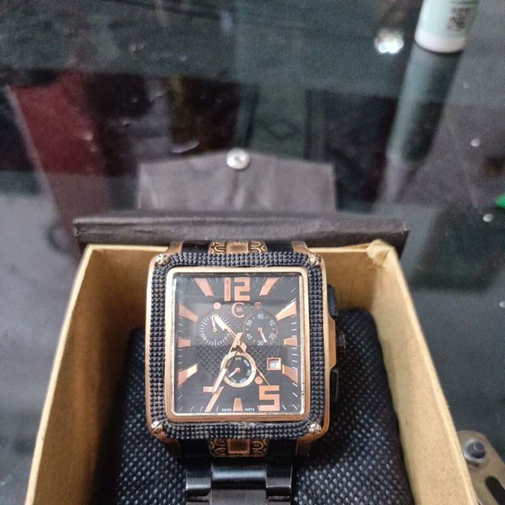 jam tangan original Chronograph cerruti big size preloved second bekas