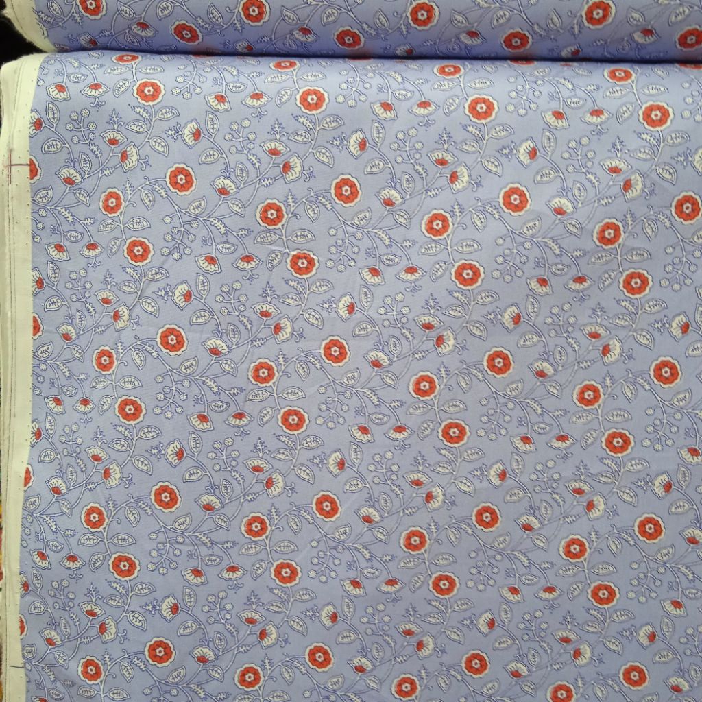 KAIN KATUN POPLINE PREMIUM IMPORT MOTIF BUNGA KECIL