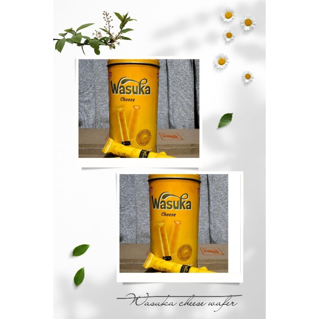 

Wasuka Premium Rolled Wafer Chesee 288g x 24 pcs (ada rasa keju dan capucino)