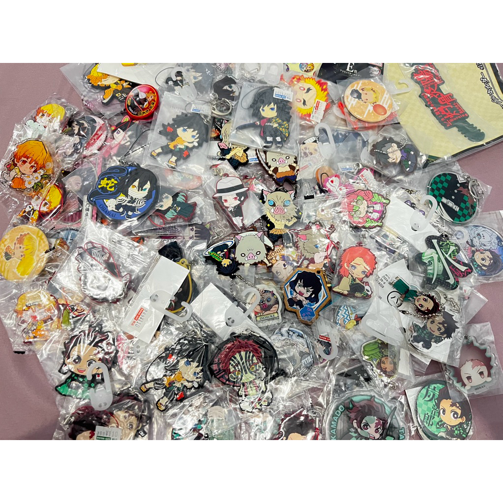 [KNY] READY OFFICIAL MERCH Merchandise Anime Demon Slayer Kimetsu No Yaiba Keychain Rubber Acrylic P