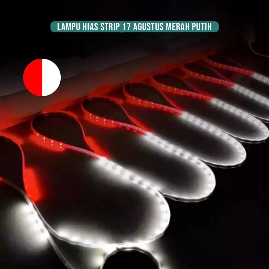 Led strip selang merah putih 17 agustus / Lampu selang METERAN merah putih / Promo lampu selang mera