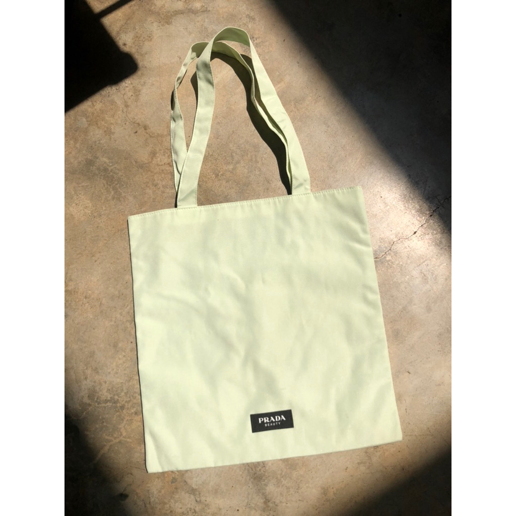 Prada Beauty Tote Bag (Light Green) 100% Recycled Material