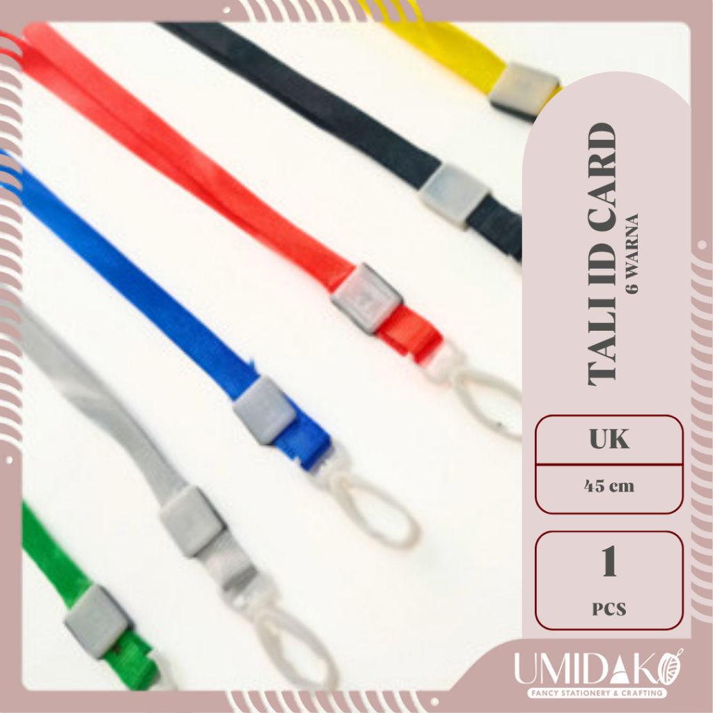 

[UMIDAKO] TALI ID CARD KAITAN PLASTIK | CANTOLAN KEPLEK ID CARD | CANTOLAN ID CARD WARNA WARNI