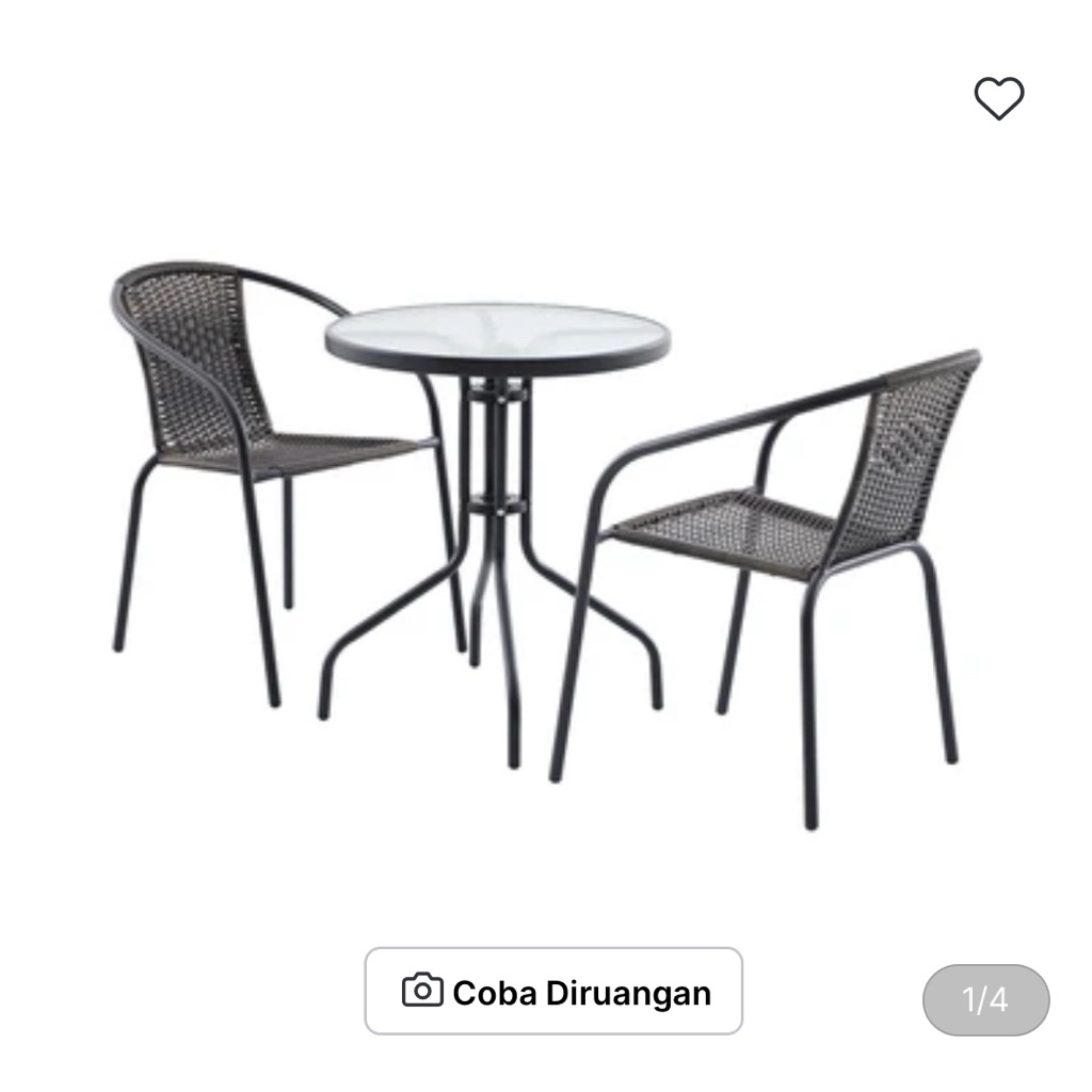 Informa Colorado Set Kursi & Meja Teras - Cokelat Tua