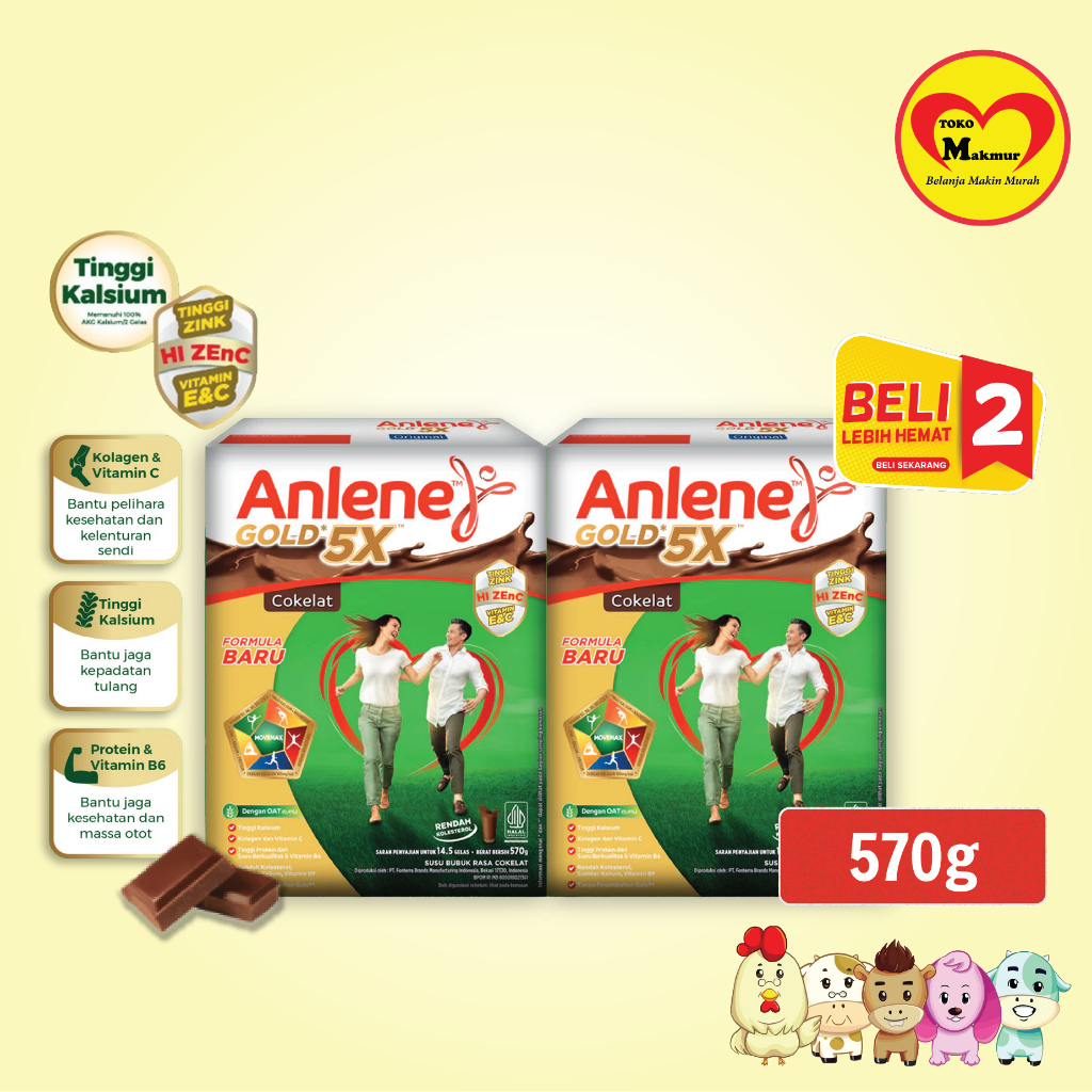 

Anlene Gold Coklat – Original - Vanila 600gr / Toko Makmur Live
