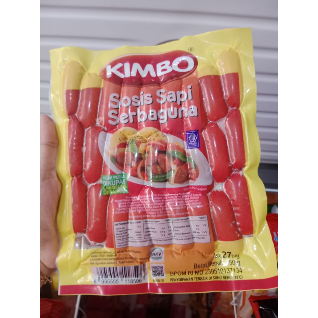 

kimbo sosis sapi serbaguna cocktail merah 450gr