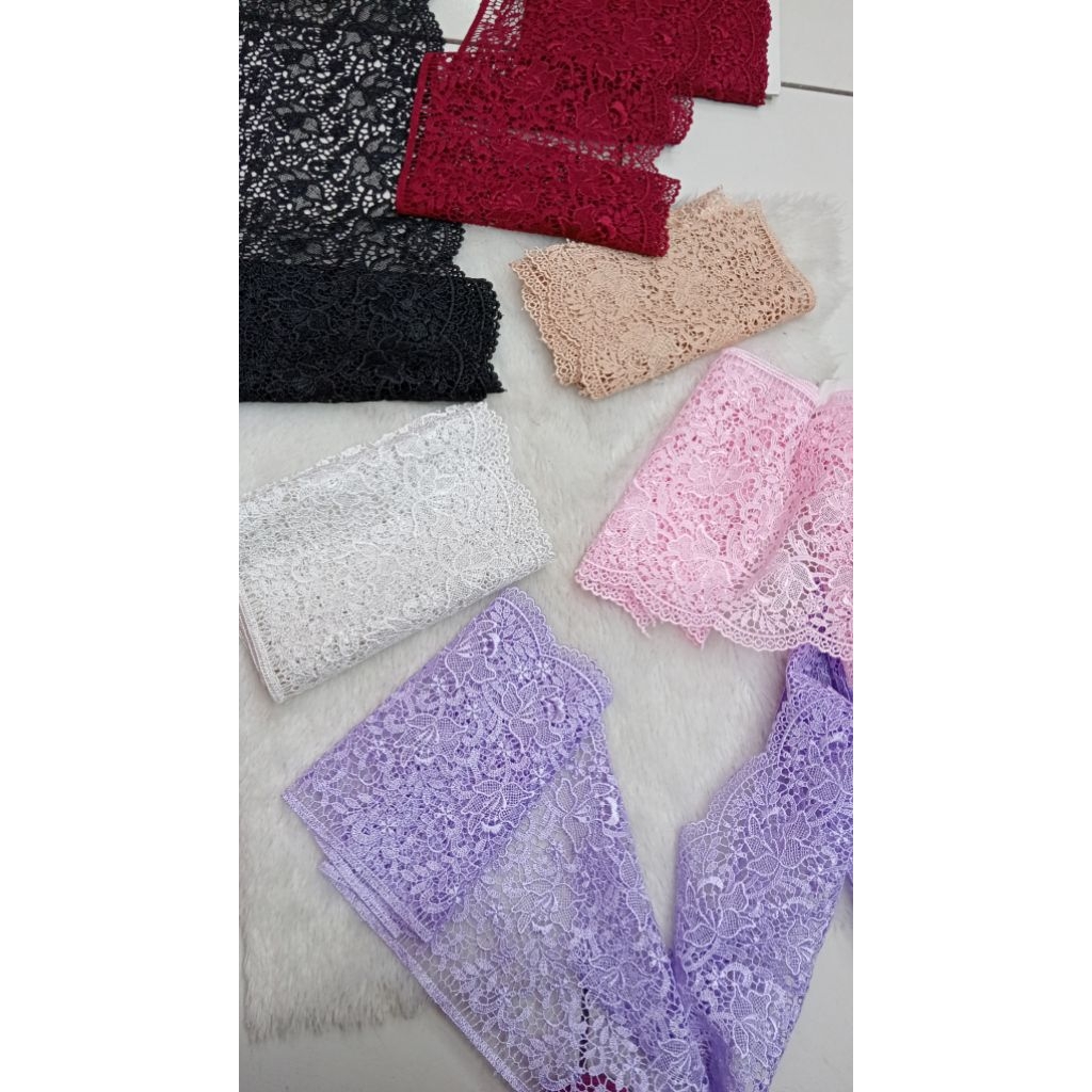 renda bordir giper lebar 20cm buat pinggiran
