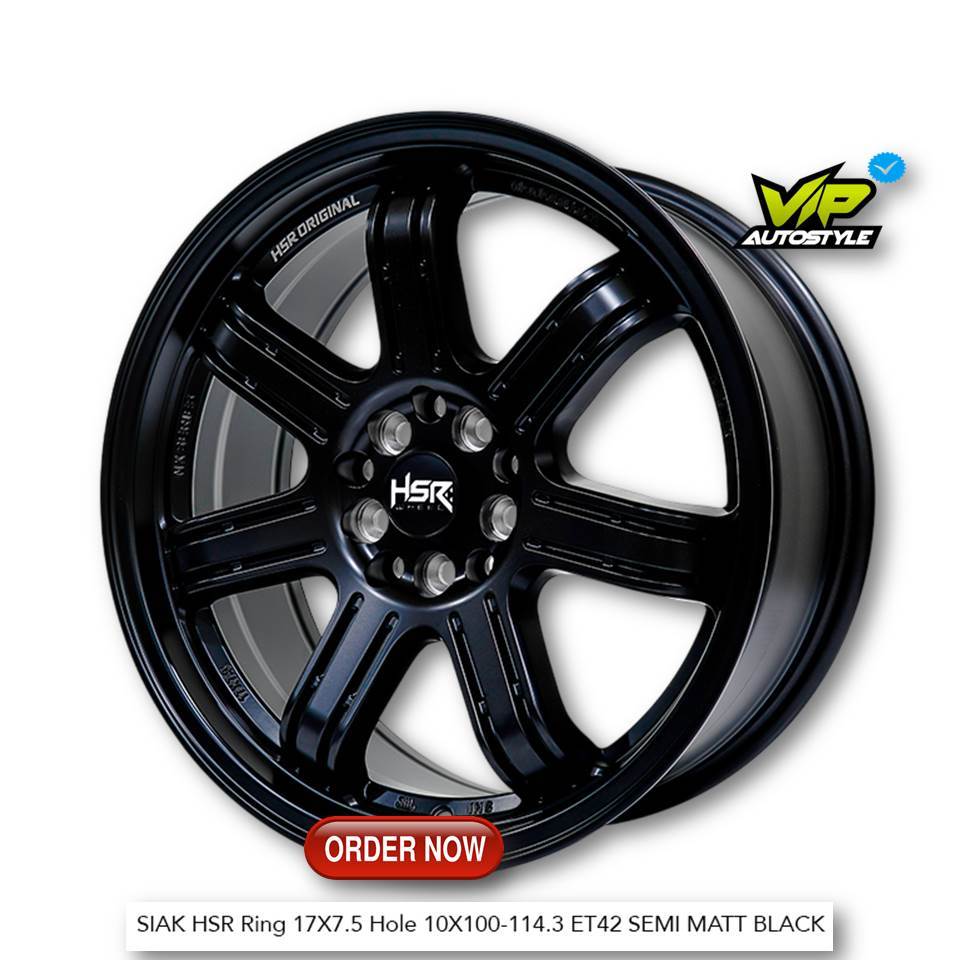 HSR R17 XPANDER RUSH TERIOS CAMRY RING 17 HSR SIAK PCD 5X114,3 BLACK - HSR WHEEL KELAPA GADING