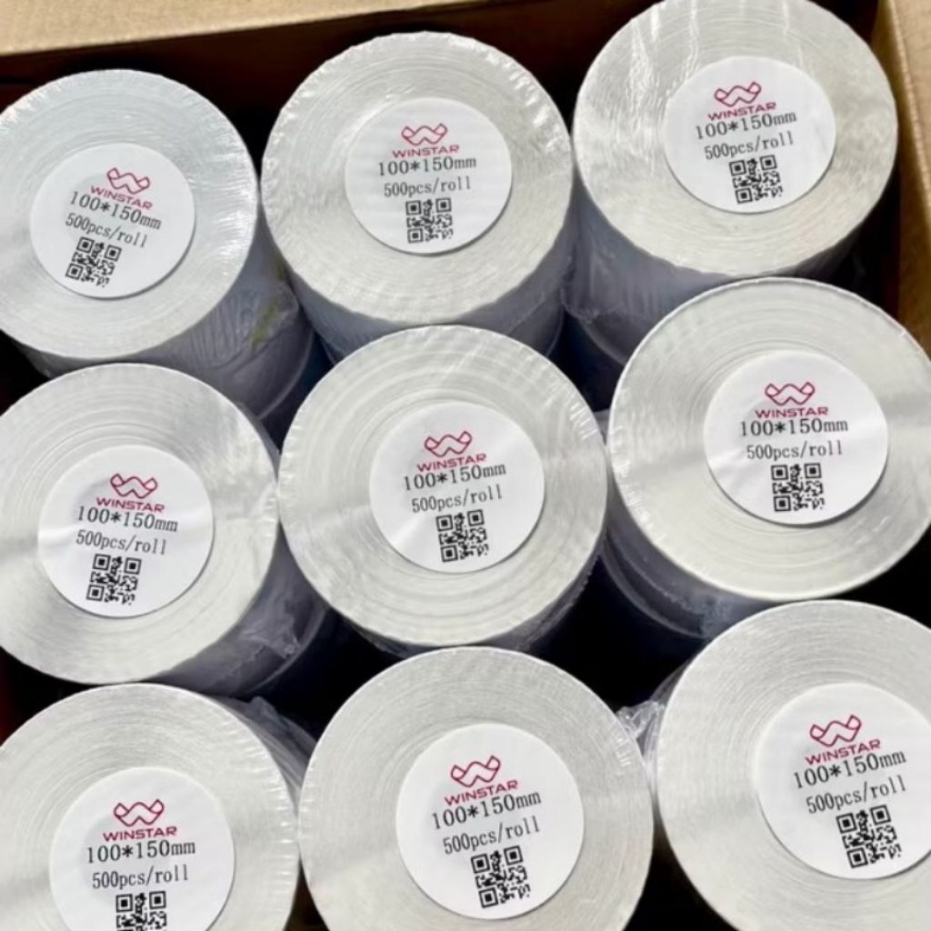 

Kertas Thermal Barcode Winstar Roll 100x150 mm/Stiker Thermal Resi isi 500