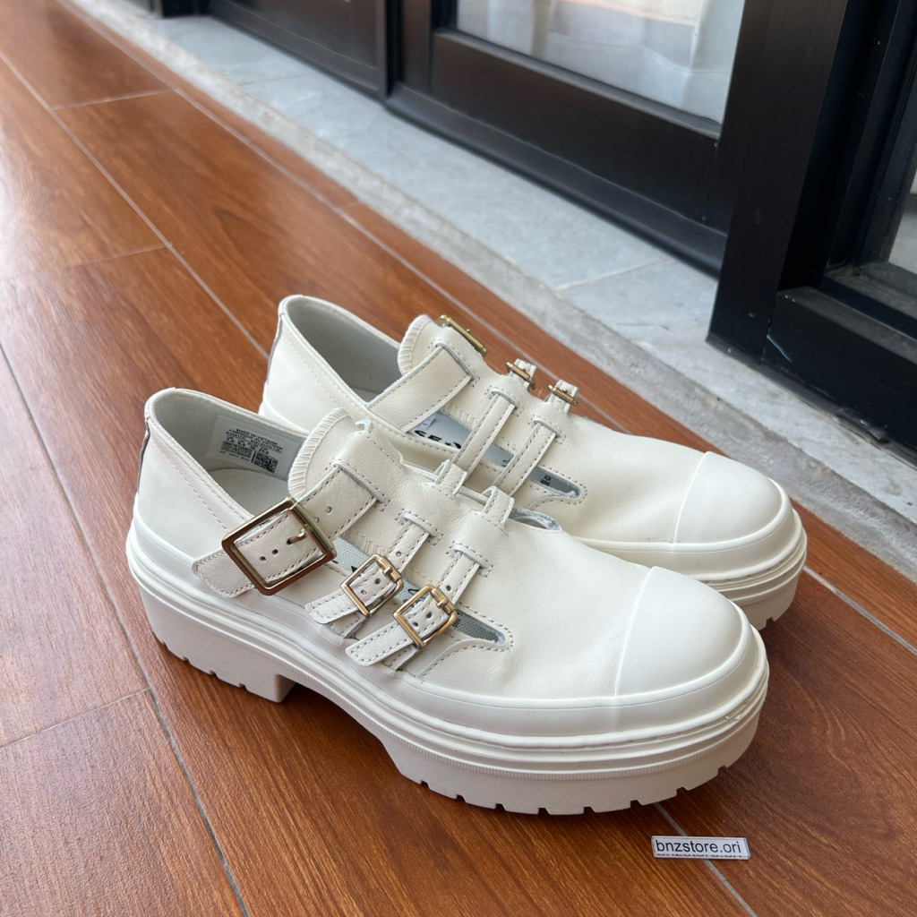 Sepatu Sneakers Wanita Converse CTAS Lugged Heel Mary Jane Platform Womens Egret/Egret/Gold