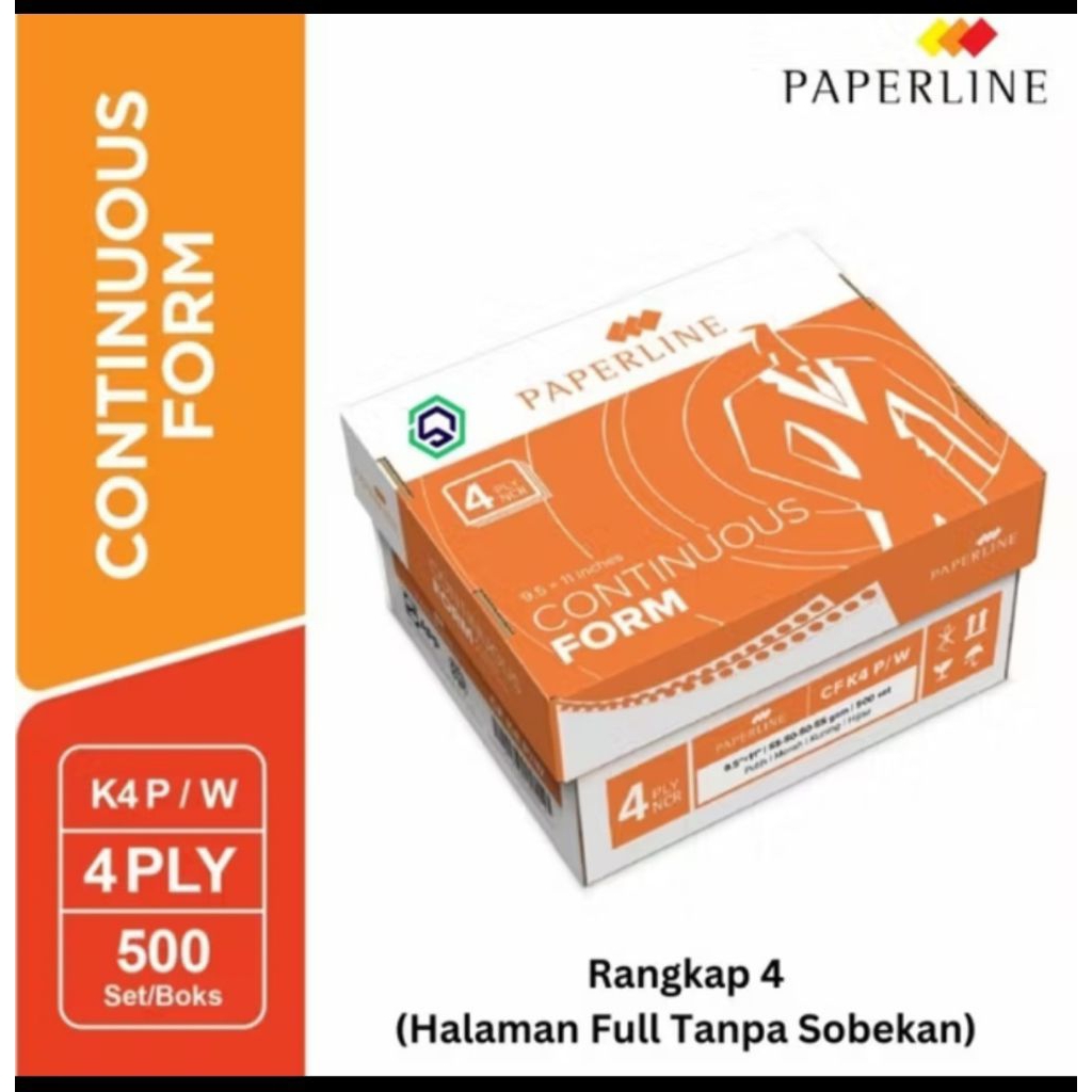 

Continuous Form Kertas Komputer Paperline 9,5 x 11 4ply CK K4