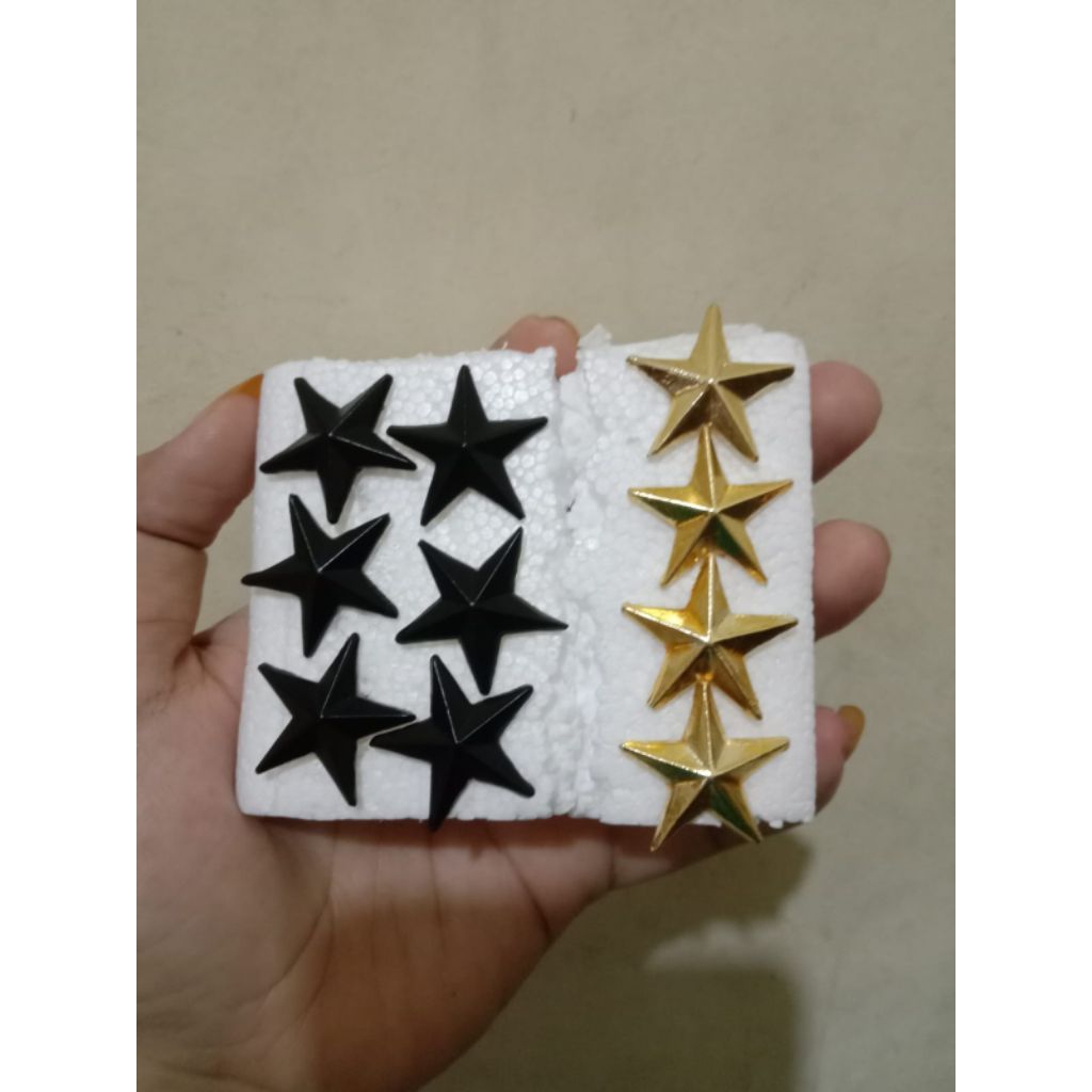 Pin Bintang Pangkat Kerah Dan Topi Satuan