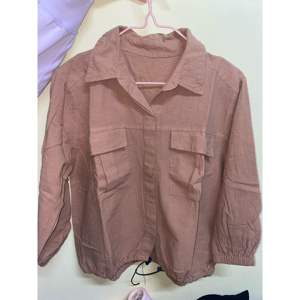 PL Sylvia Basic Button Shirt | Atasan Blouse Kemeja Wanita Kancing Motif Polos Lengan Panjang