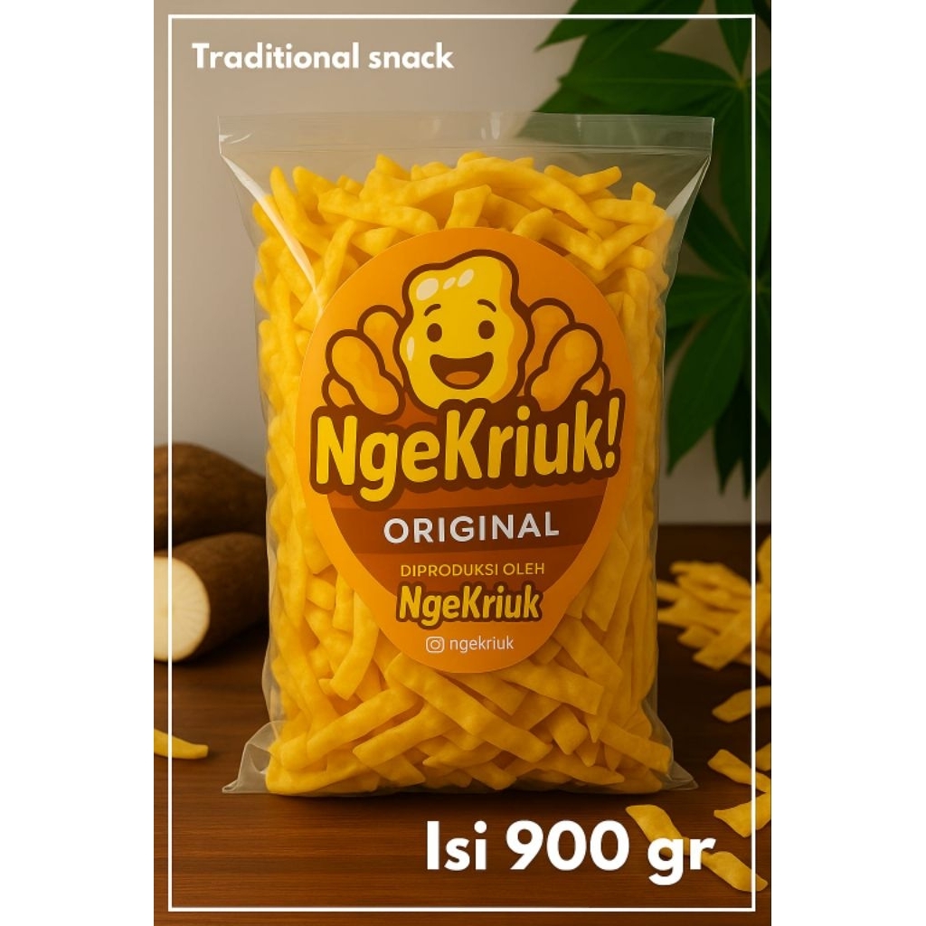 

NgeKriuk! Keripik Singkong Mangleng Original 900gr – Camilan tradisional Gurih & Renyah