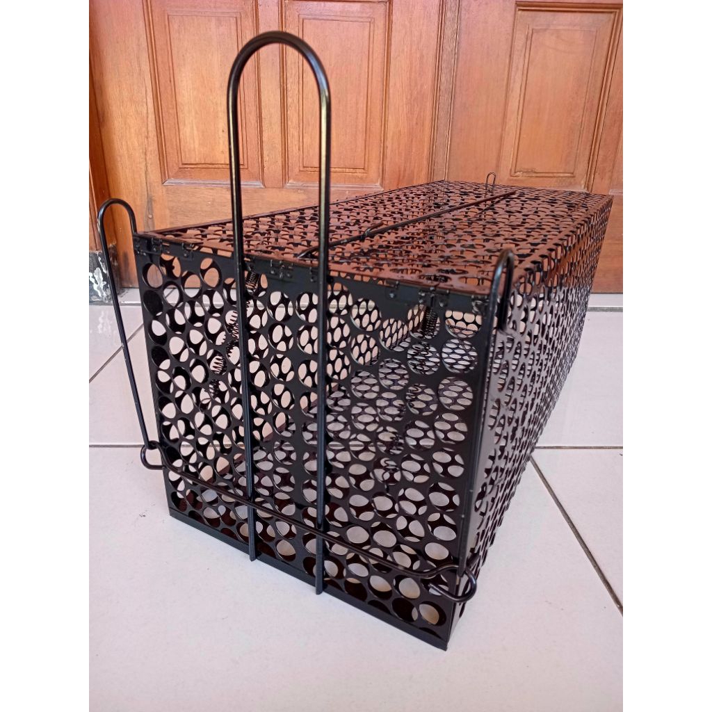 Jebakan/perangkap luwak, garangan, biawak,kucing, musang bahan besi tebal dilapisi coating warna hit