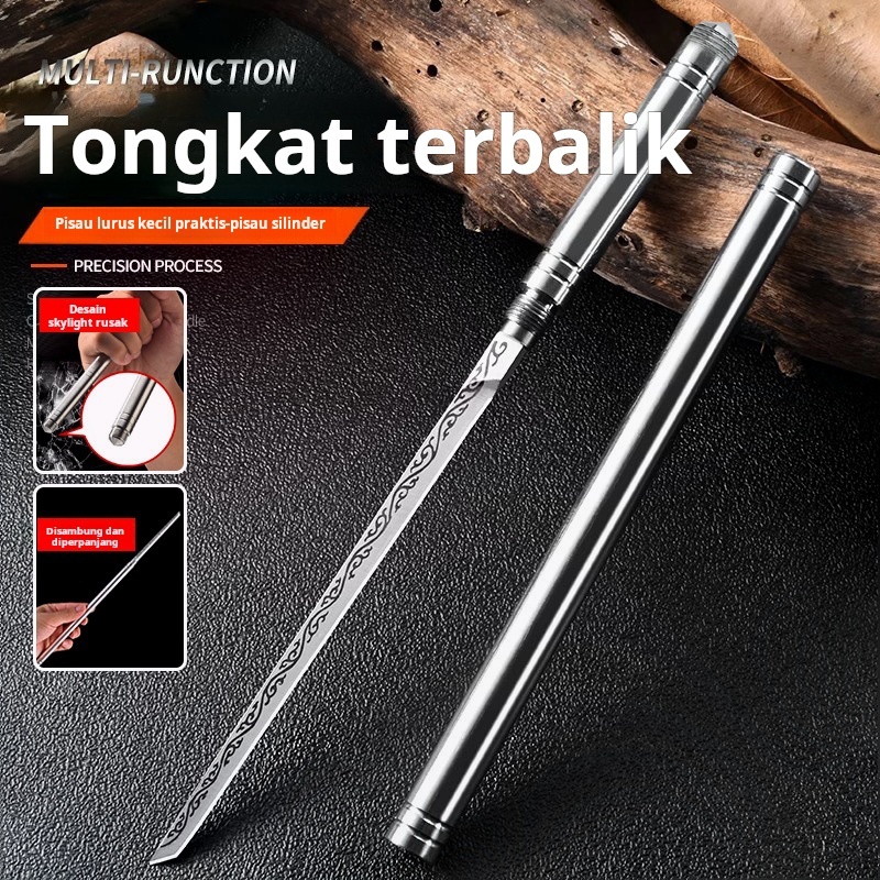 Pisau tongkat Overlord baja penuh, pisau pengupas buah rumah tangga, pisau buah multifungsi untuk pe