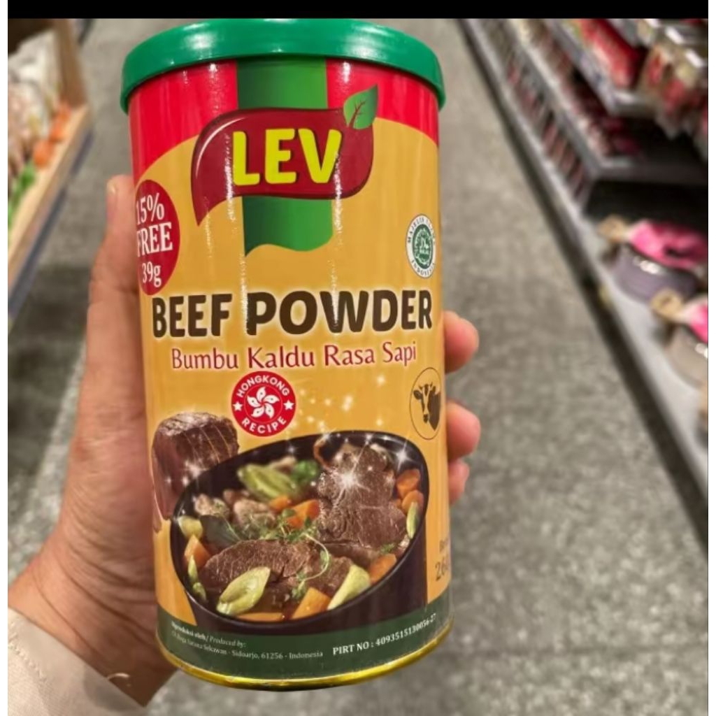 

lev beef powder 300gr kaldu daging 300gr