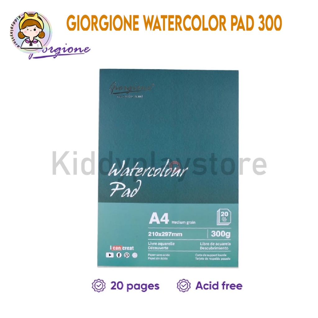

Giorgione Kertas Cat Air Watercolor Paper 300GSM Book Contains Cotton A3/A4/A5 G-WB20