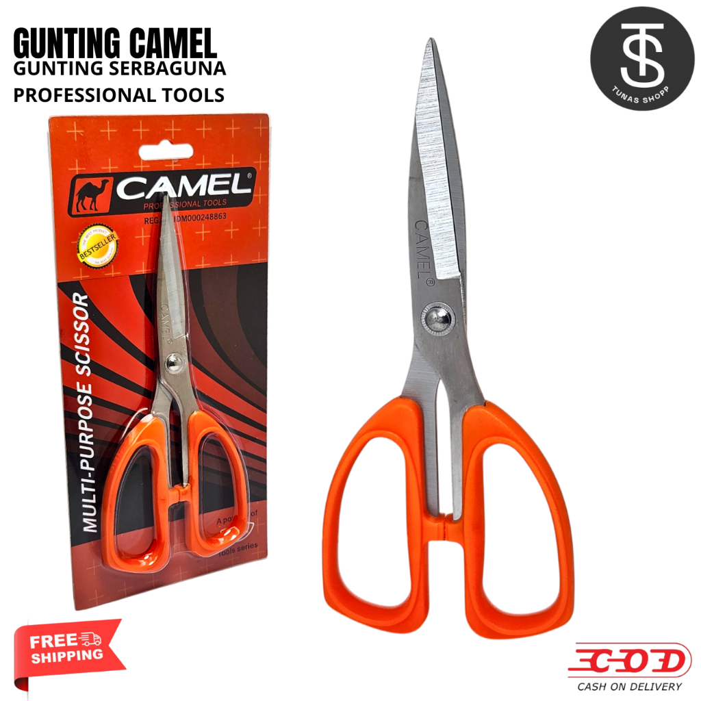 

Gunting Serbaguna CAMEL / Gunting CAMEL Tajam Kuat / Multi-Purpose Scissor / Gunting Serbaguna / Cut Presisi