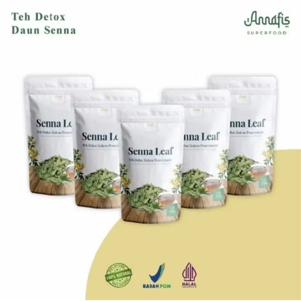 

Teh Daun Senna Leaf Annafis Superfood 125gr -Detox Usus Kotor Membersihkan dan Mencuci Usus