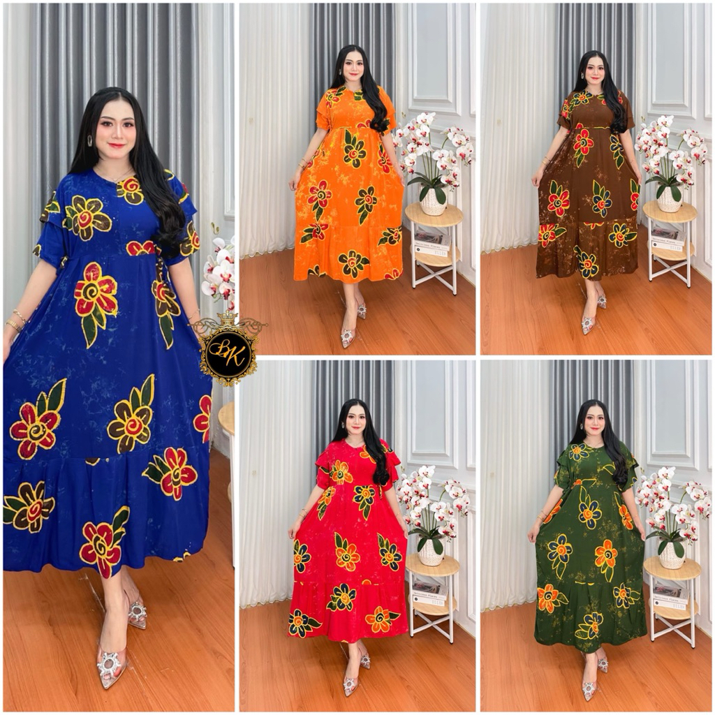 Daster Cap Kanaya| Daster Cap Jumbo Ld 130 | Daster Rayon Jumbo| Daster Menyusui Jumbo| Daster Cap P