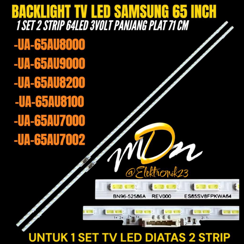 BACKLIGHT TV LED SAMSUNG 65 INCH UA-65AU8000- UA-65AU9000- UA-65AU8200- UA-65AU8100- UA-65AU7000- UA