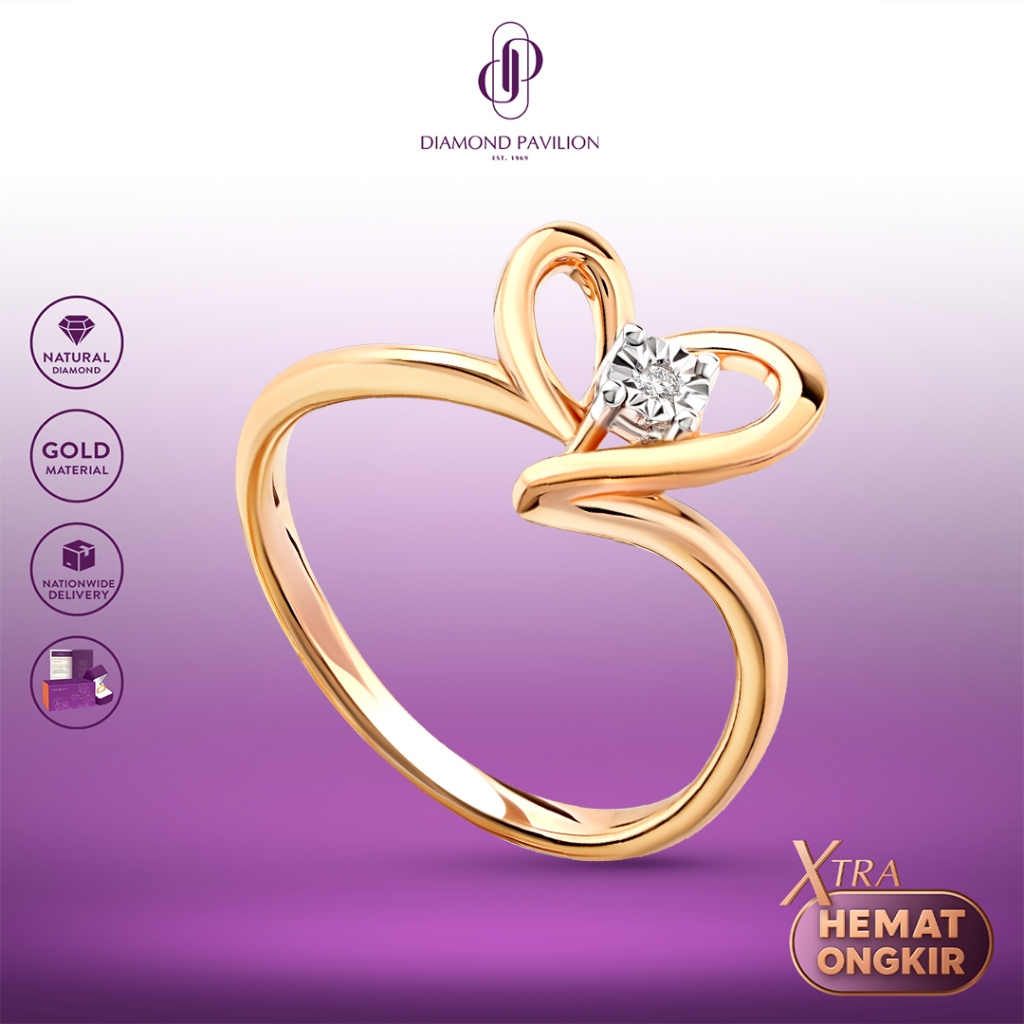 Diamond Pavilion Cincin Emas Batu Berlian Carys Ring